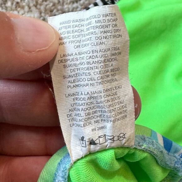 DOLFIN UGLY , UGLIES; Women’s swimsuit size 32. Green & Blue pattern - Picture 9 of 9